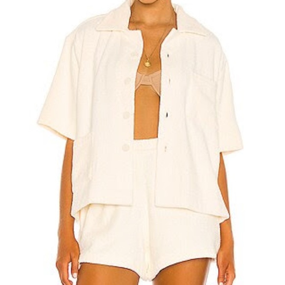 Terry Cloth Shirt and Short Set